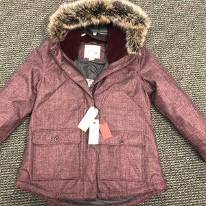 Woolrich Bitter Chill Wool Loft Jacket- wine